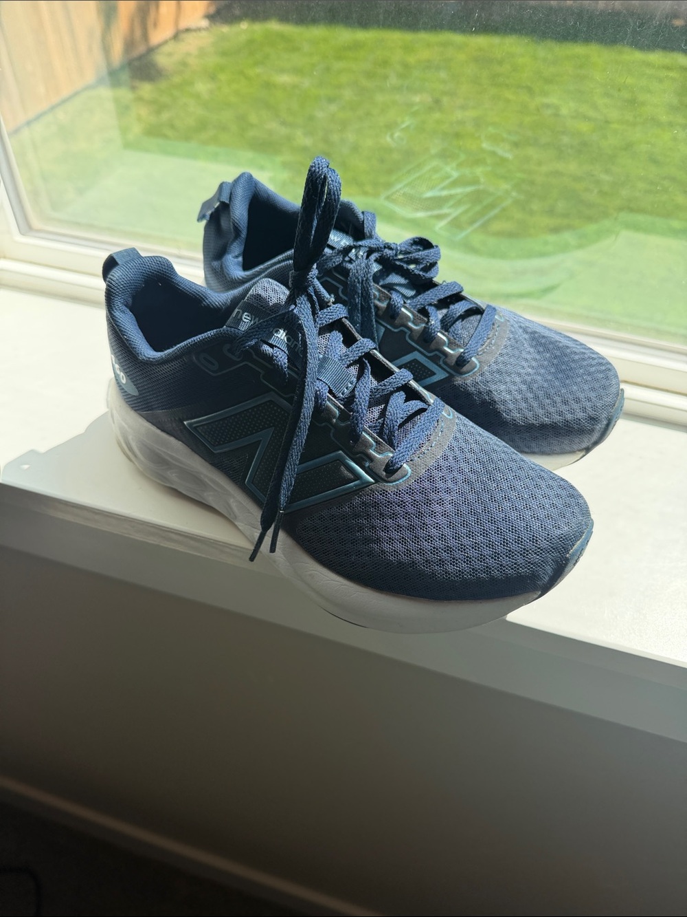 New Balance Navy and White Women's Athletic Sneakers